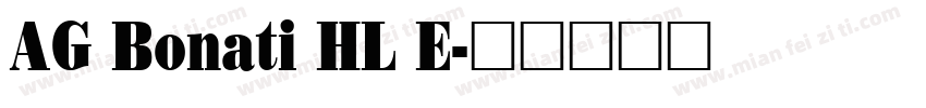 AG Bonati HL E字体转换